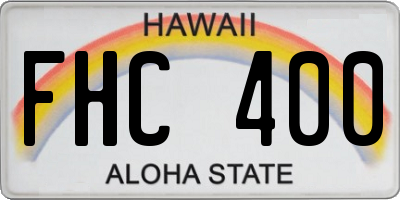 HI license plate FHC400