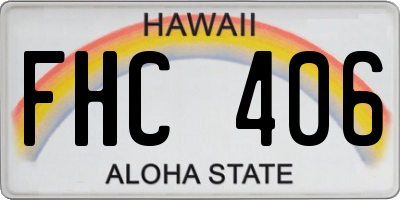HI license plate FHC406