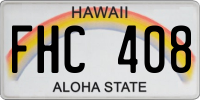 HI license plate FHC408