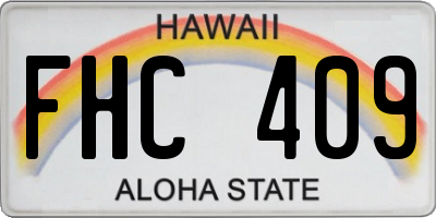 HI license plate FHC409