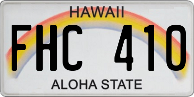 HI license plate FHC410