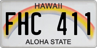 HI license plate FHC411