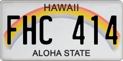HI license plate FHC414