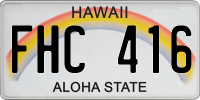 HI license plate FHC416