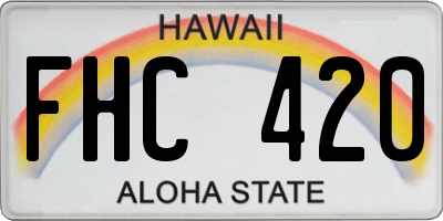 HI license plate FHC420