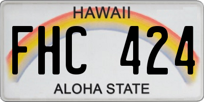 HI license plate FHC424