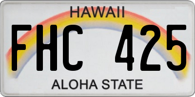 HI license plate FHC425