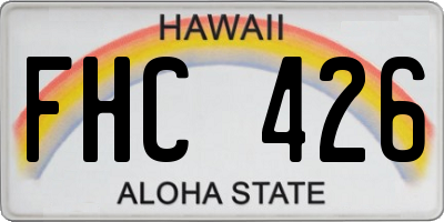 HI license plate FHC426