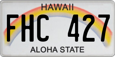 HI license plate FHC427