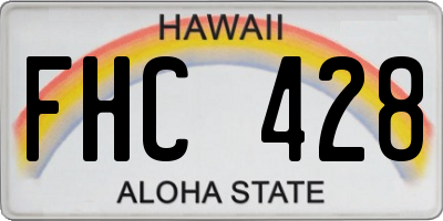 HI license plate FHC428