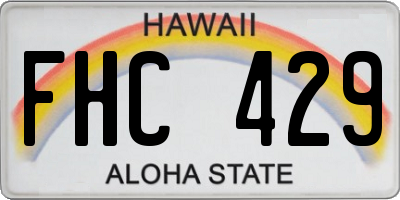 HI license plate FHC429