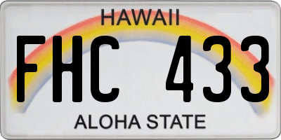 HI license plate FHC433