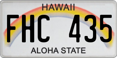 HI license plate FHC435
