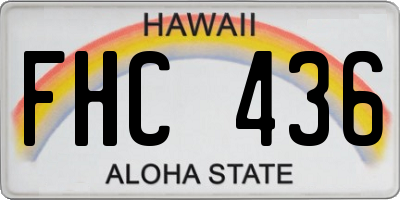 HI license plate FHC436