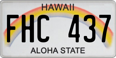 HI license plate FHC437