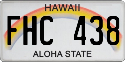 HI license plate FHC438