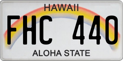 HI license plate FHC440