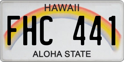 HI license plate FHC441