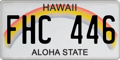 HI license plate FHC446