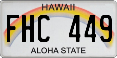 HI license plate FHC449