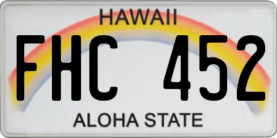 HI license plate FHC452