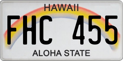 HI license plate FHC455