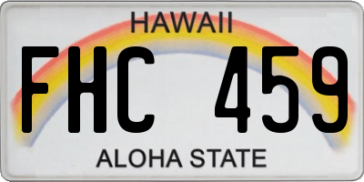HI license plate FHC459