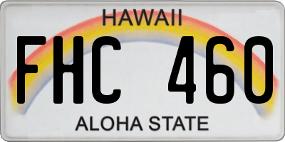 HI license plate FHC460