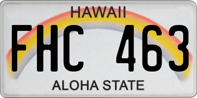 HI license plate FHC463