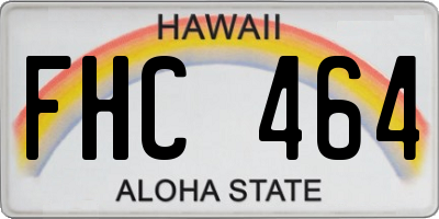 HI license plate FHC464