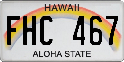 HI license plate FHC467