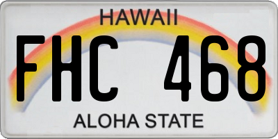HI license plate FHC468