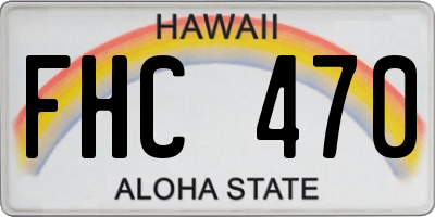 HI license plate FHC470