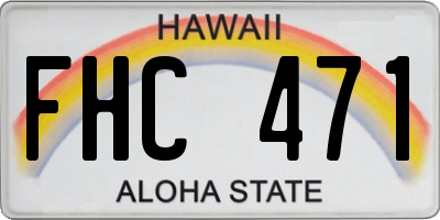 HI license plate FHC471