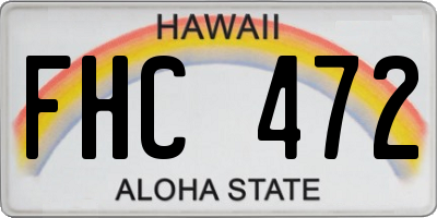 HI license plate FHC472