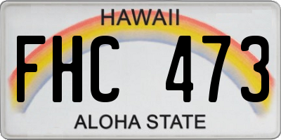 HI license plate FHC473