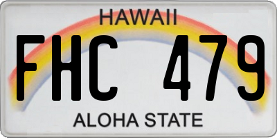 HI license plate FHC479