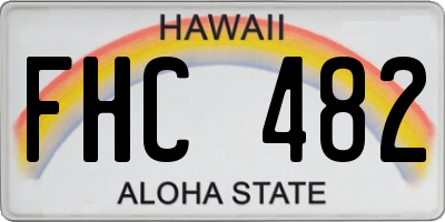 HI license plate FHC482