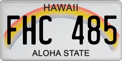 HI license plate FHC485