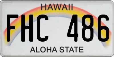 HI license plate FHC486