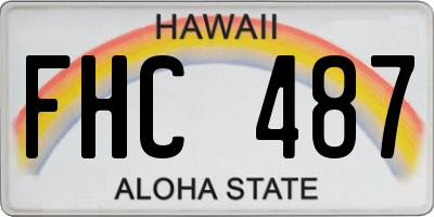 HI license plate FHC487