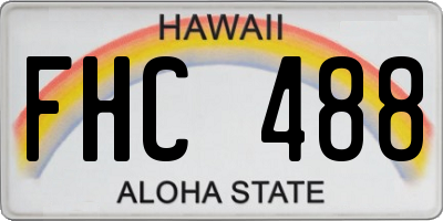 HI license plate FHC488