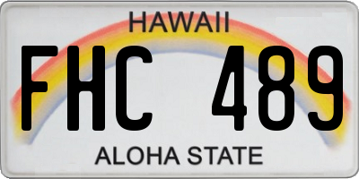 HI license plate FHC489