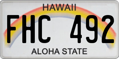 HI license plate FHC492