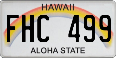 HI license plate FHC499