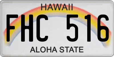 HI license plate FHC516