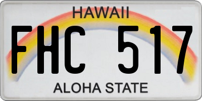 HI license plate FHC517