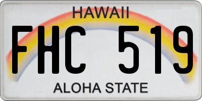 HI license plate FHC519