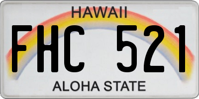HI license plate FHC521