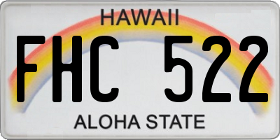 HI license plate FHC522